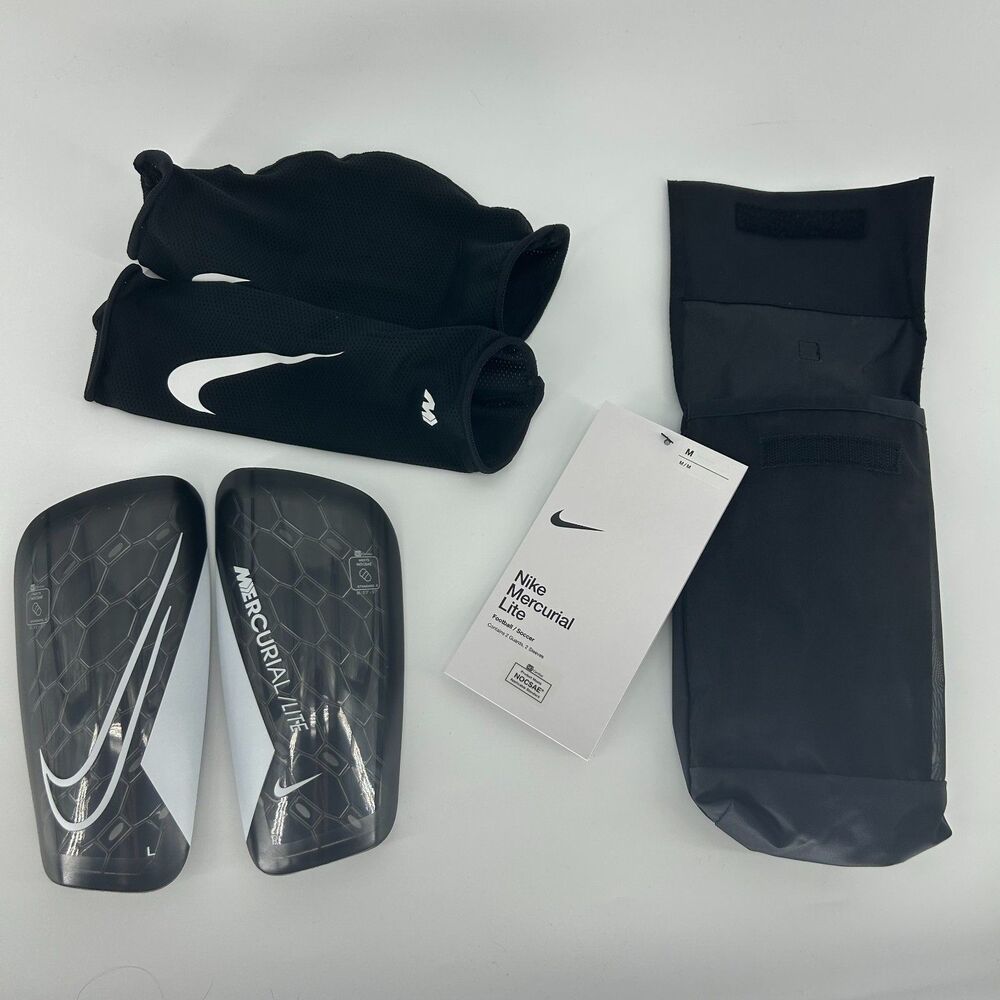 NWOT Nike Mercurial Lite Shin Guard Soccer Black DV1771 010 Size M Sports